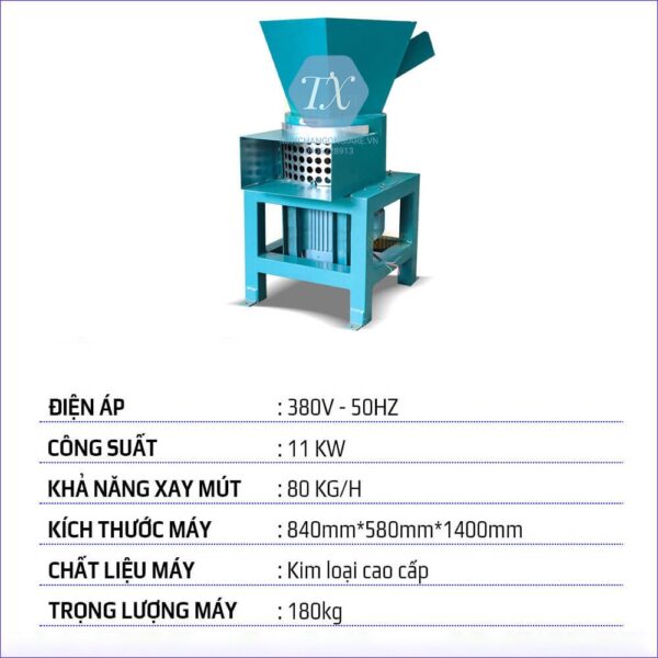 THÔNG SỐ MÁY NGHIỀN MÚT 11HP