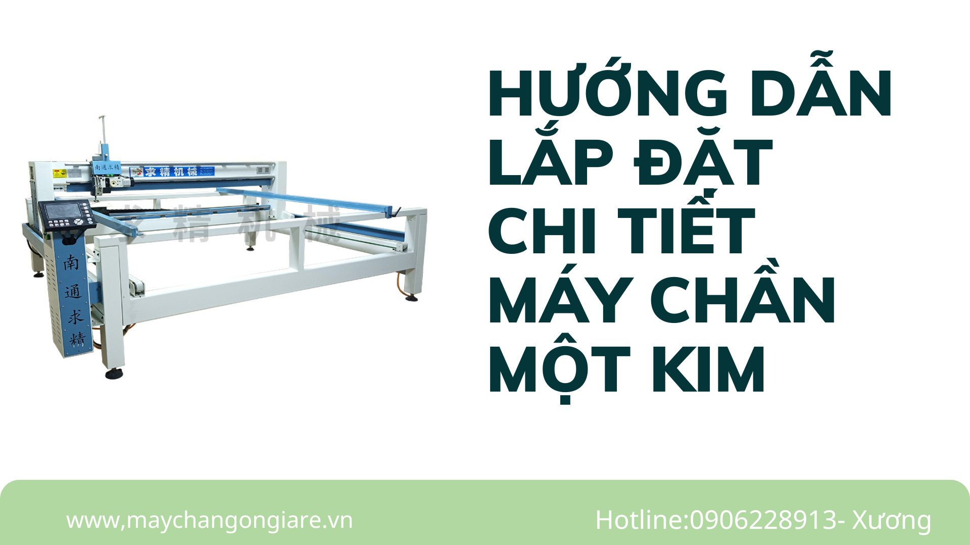 HƯỚNG DẪN LẮP ĐẶT MÁY CHẦN 1 KIM